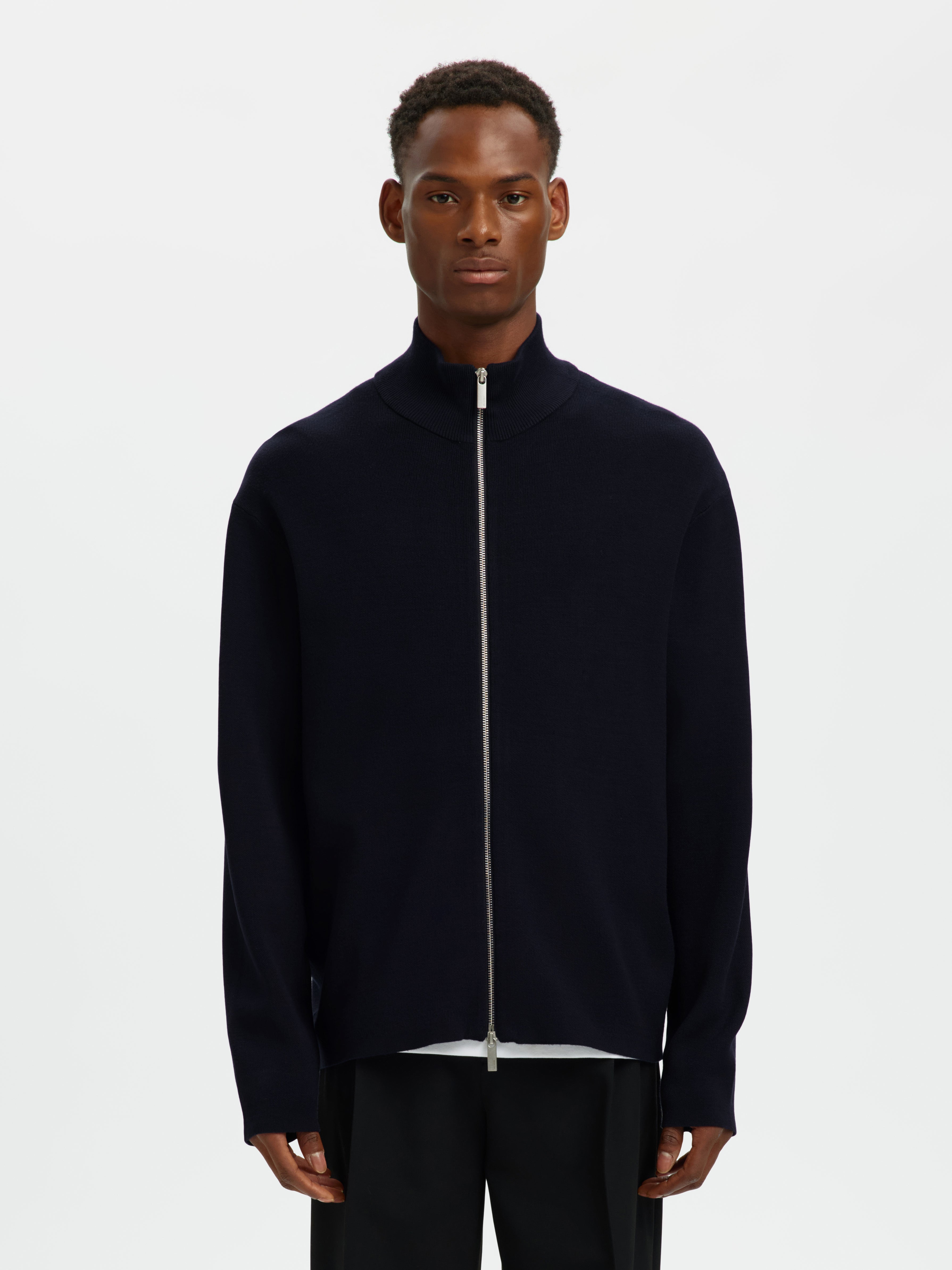 Selected Zip Cardigan